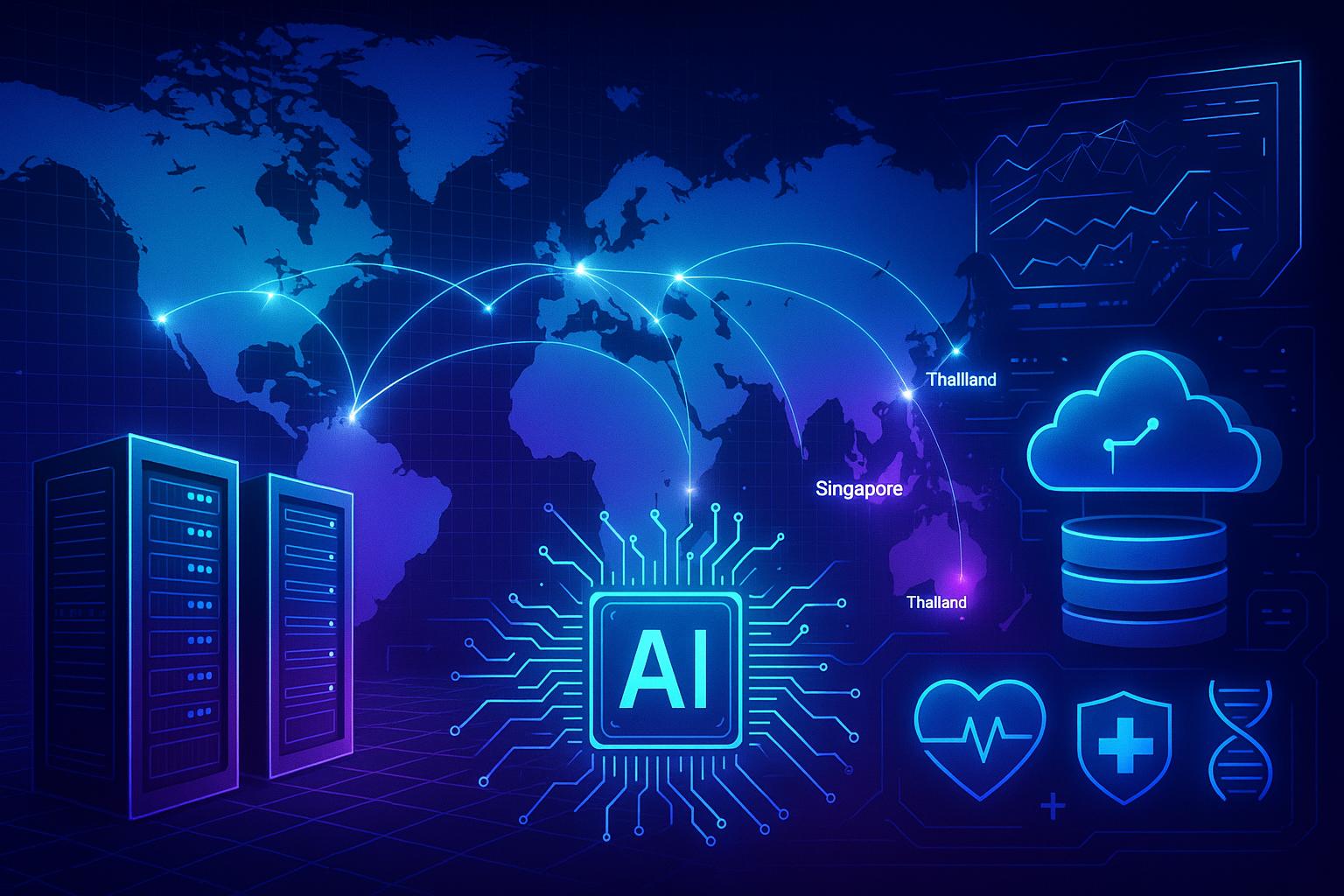 Symbolbild zu KI-Infrastruktur, Cloud-Rechenzentren und globalem Wettbewerb in Asien