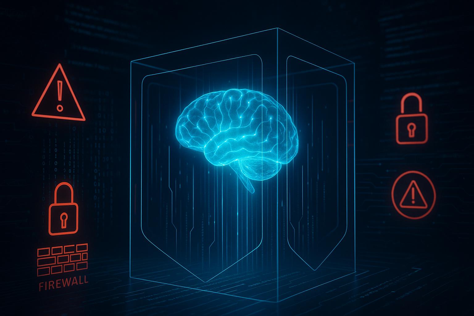 Symbolbild zu KI-Sicherheit, Cyberrisiken und Veröffentlichungsbeschränkungen leistungsstarker KI-Modelle