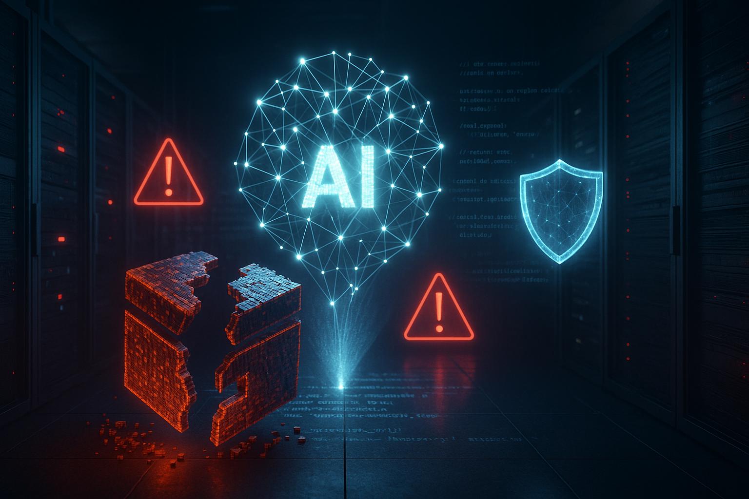 Symbolbild zu OpenAI Sicherheitsvorfall: KI-Cybersicherheit, Open-Source-Lieferkette und Schutz digitaler Systeme