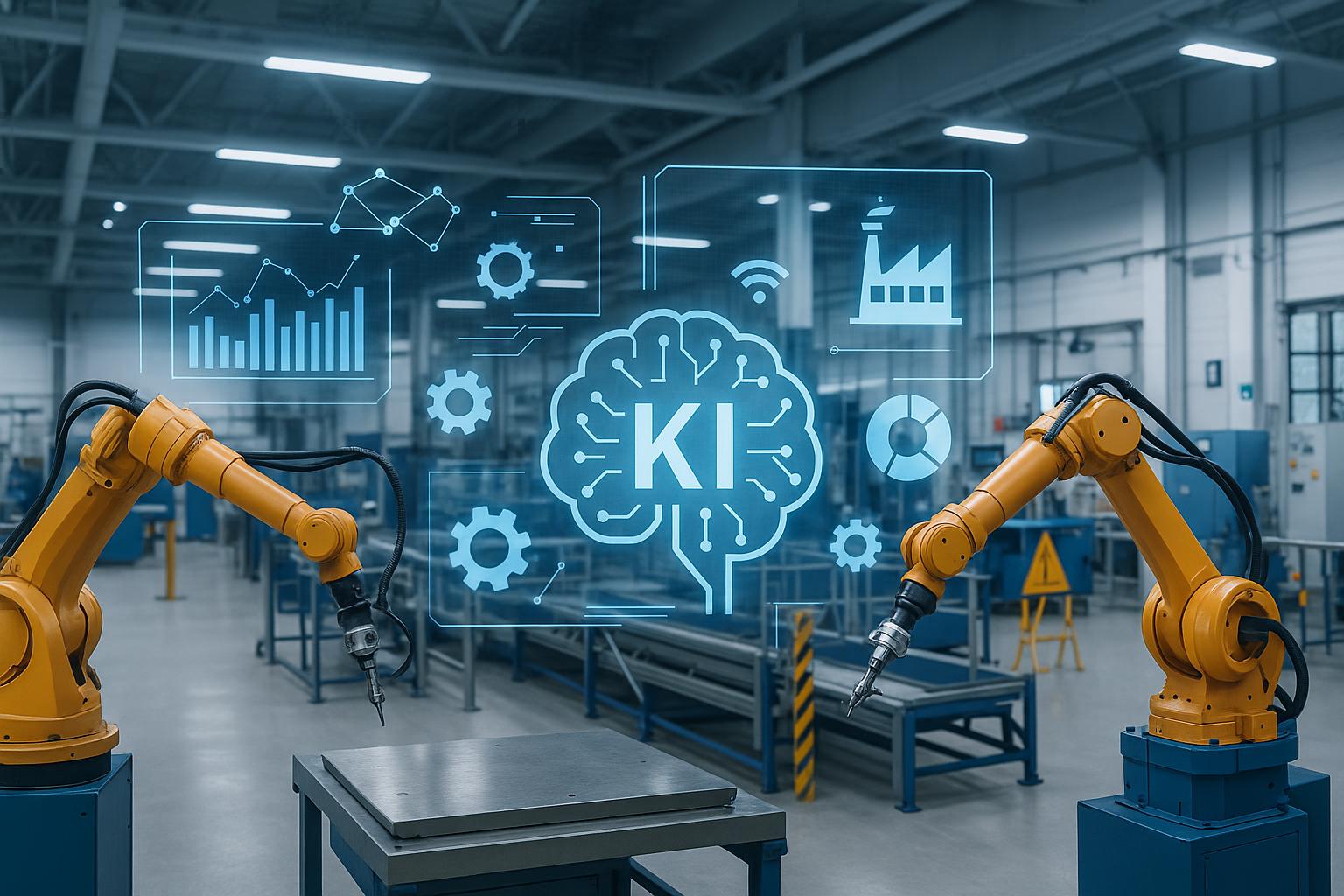 Symbolbild für künstliche Intelligenz in Industrie, Produktion und technischen Berufen